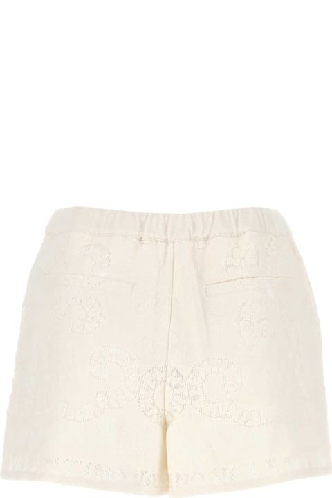 Fashion for Women Valentino Garavani Ivory Lace Shorts