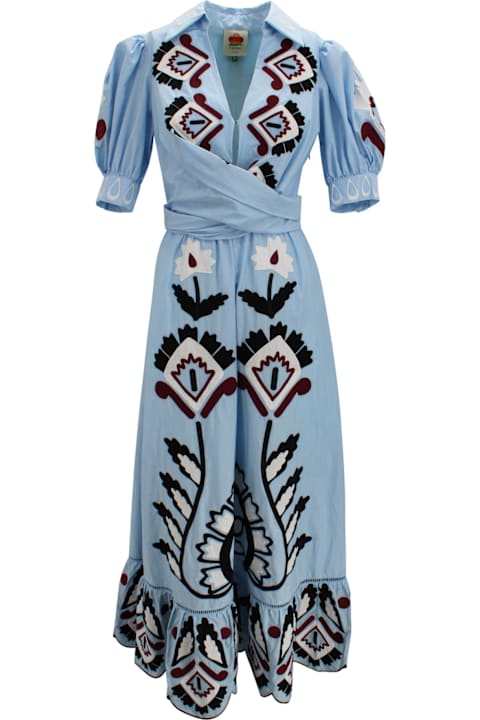 Homeware Farm Rio Embroidered Dress With Balloon Sleeves