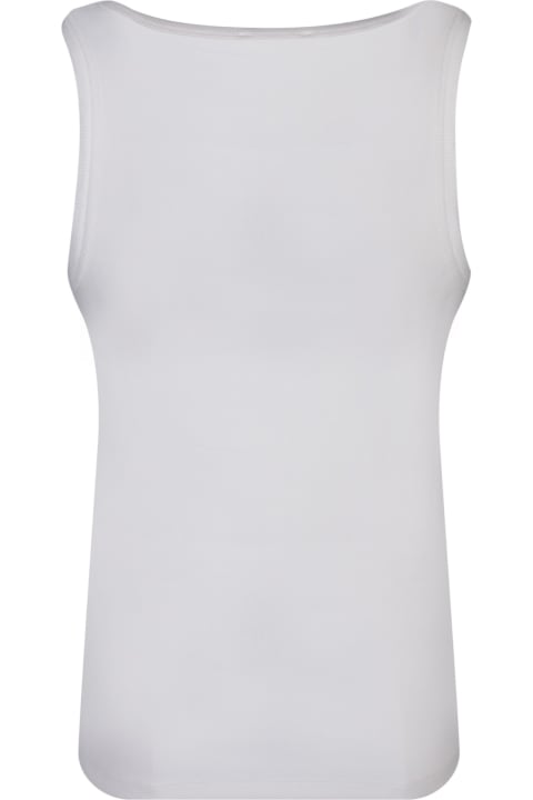 Topwear for Women Moncler Ribbed Tank Top With Embroidered Logo
