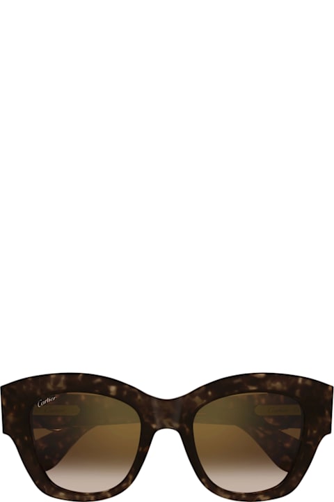 Cartier Eyewear Eyewear for Women Cartier Eyewear Cartier Ct0547s Panthère C De Cartier 002 Havana Brown Sunglasses