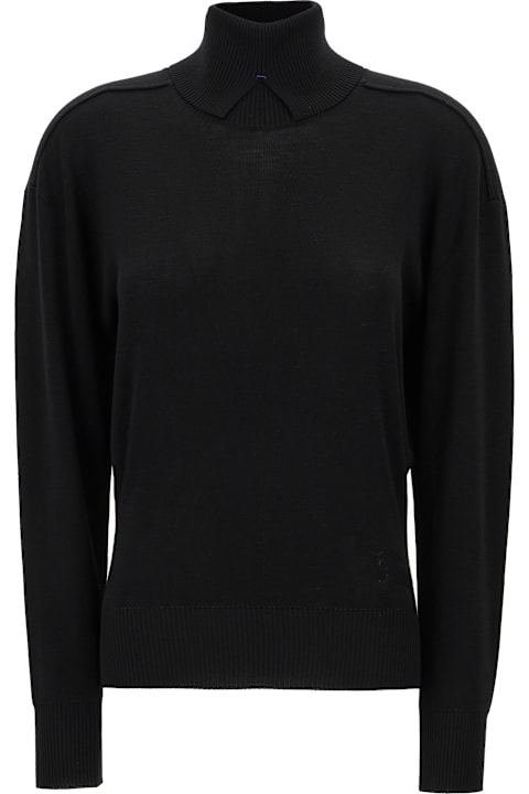 Burberry Sweaters for Women Burberry Black Wool Sweater