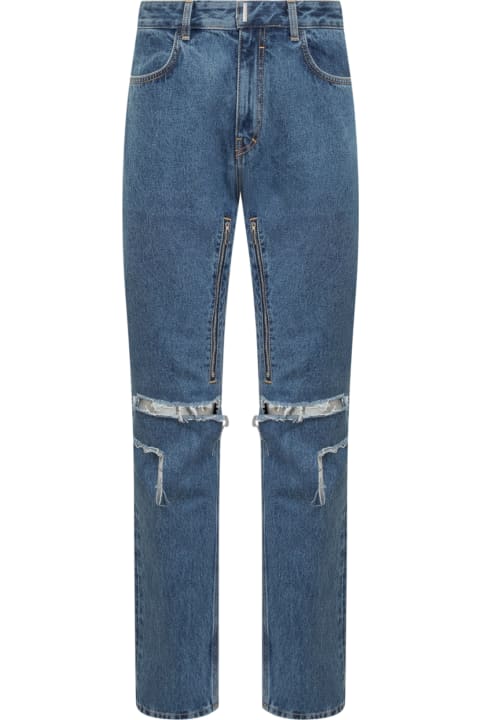 Givenchy for Men Givenchy Jeans With Zip And Rips Details