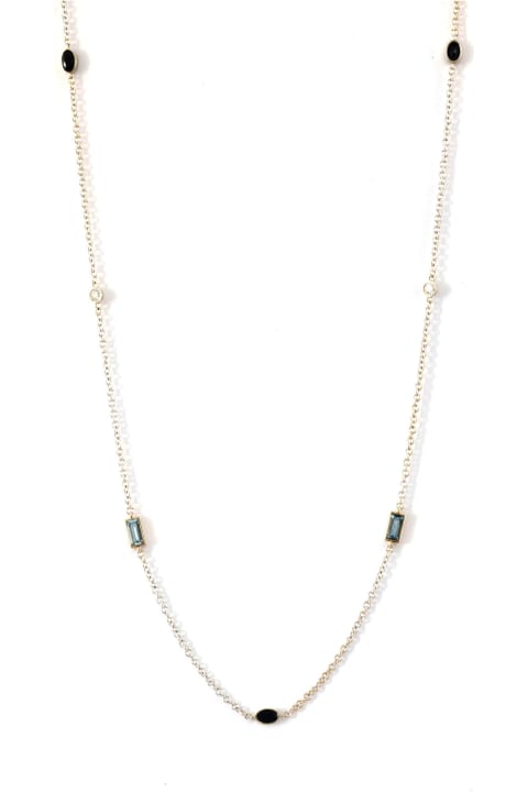 Lo Spazio Aquamarine, Blue Sapphire and Diamond Necklace