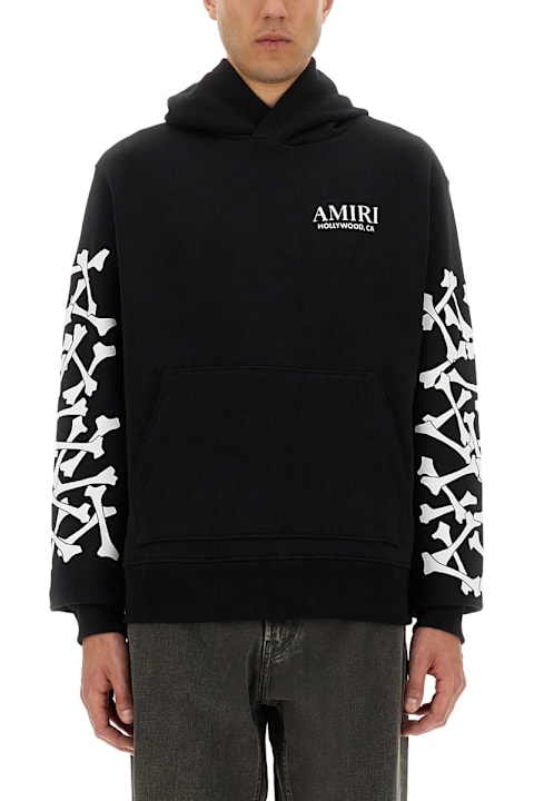 Fashion for Men AMIRI Felpa Stampa Bones Stacked Con Cappuccio