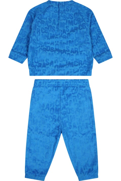 Marc Jacobs Bottoms for Baby Girls Marc Jacobs Blue Set For Baby Boy With Logo