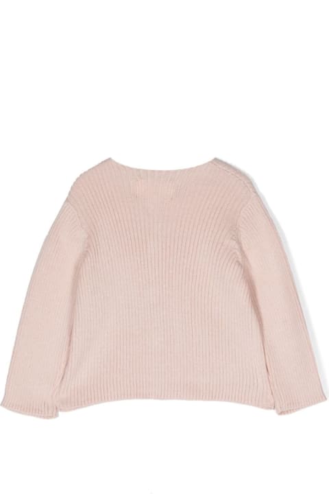 Teddy & Minou Sweaters & Sweatshirts for Baby Boys Teddy & Minou Pink Ribbed Cotton Cardigan