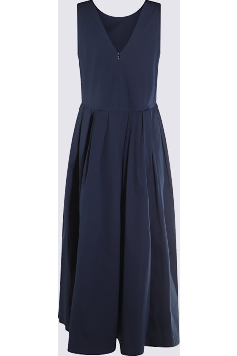 'S Max Mara Dresses for Women 'S Max Mara Dark Blue Moirs Cotton Dress