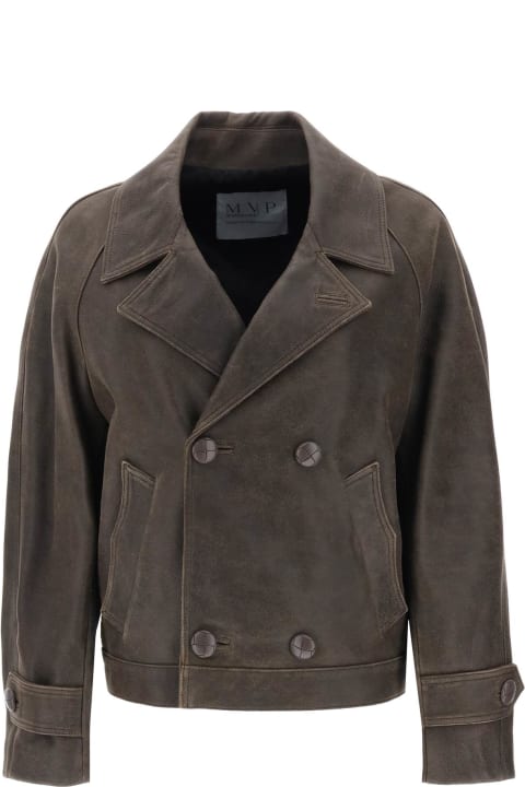 Coats & Jackets for Women MVP Wardrobe Solferino Jacket In Vintage-effect Leather