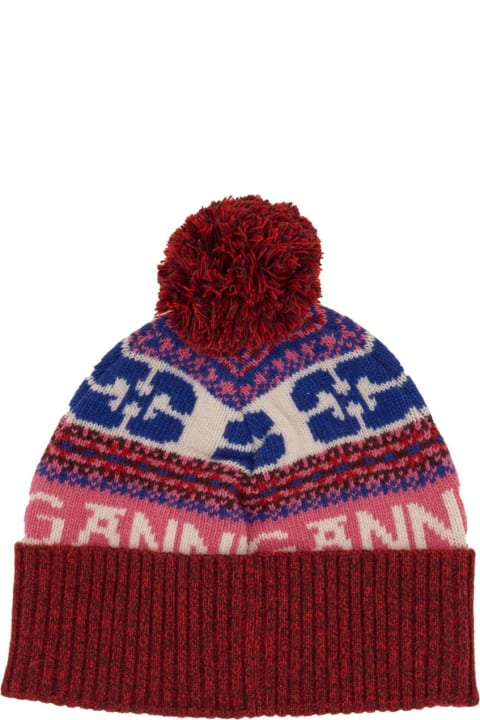 ウィメンズ 帽子 Ganni Wool Beanie Hat