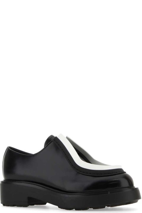 Prada Laced Shoes for Women Prada Black Leather Lace-up Shoes