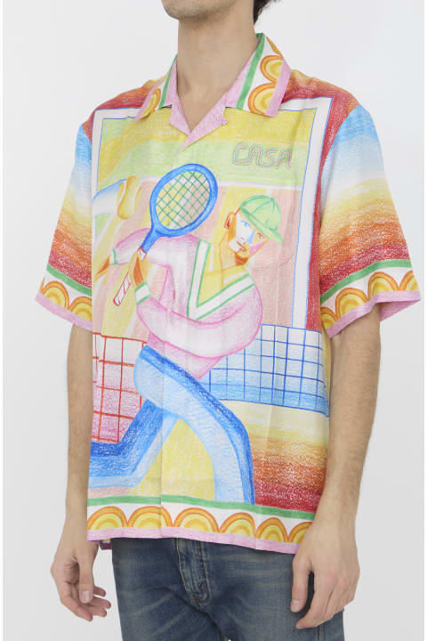Casablanca Clothing for Men Casablanca Crayon Tennis Player Shirt