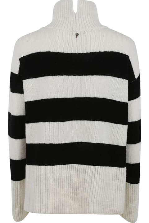 Dondup Sweaters for Women Dondup High-neck Stripe Knit Sweater