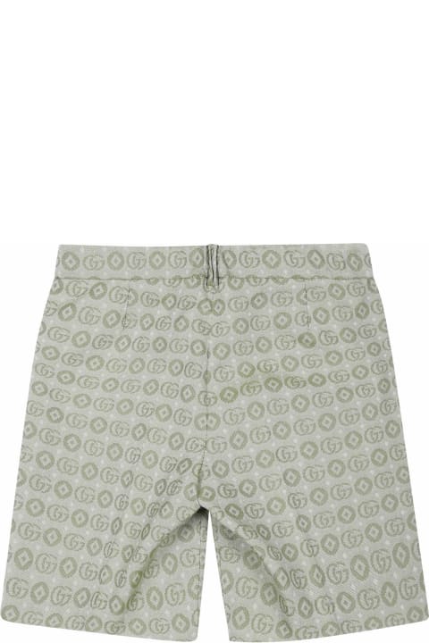 Bottoms for Baby Girls Gucci Green Shorts For Baby Boy With Double G