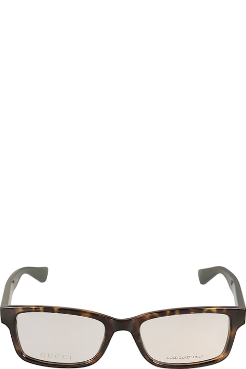 Gucci Eyewear نظارات لـ القسم الرجالي Gucci Eyewear Flat Rectangle Logo Lens Frame