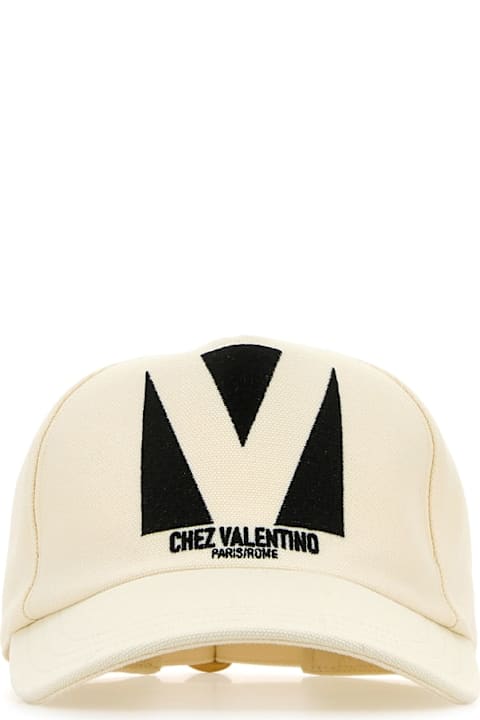Homeware Valentino Garavani Ivory Cotton Baseball Cap