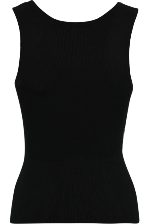 Elisabetta Franchi for Women Elisabetta Franchi Viscose Knit Top With Black Logo Bands
