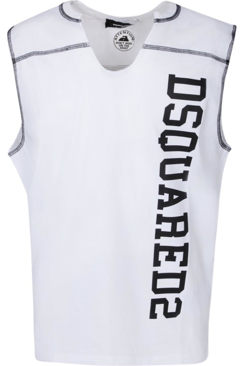 Dsquared2 Topwear for Men Dsquared2 Logo-printed Sleeveless Tank Top