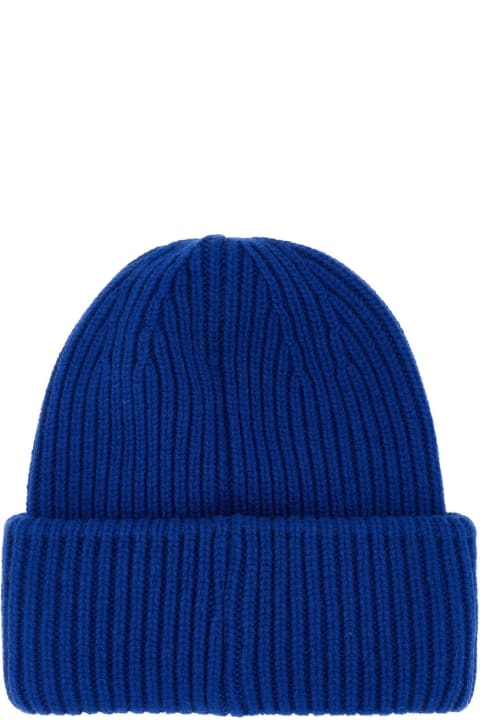 Hats for Men Moncler Electric Blue Wool Blend Beanie Hat