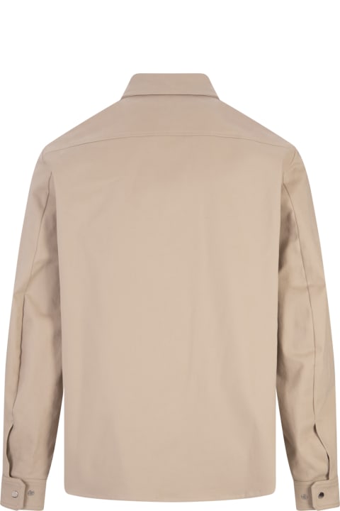 Moncler Shirts for Men Moncler Light Beige Cotton Shirt