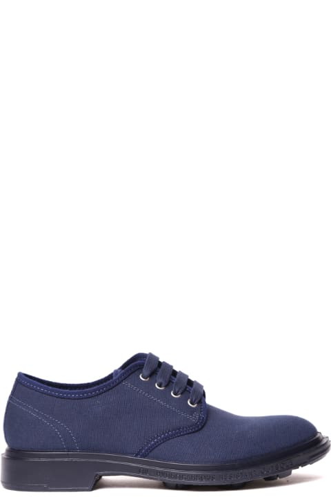 Navy Canvas Derby Shoes