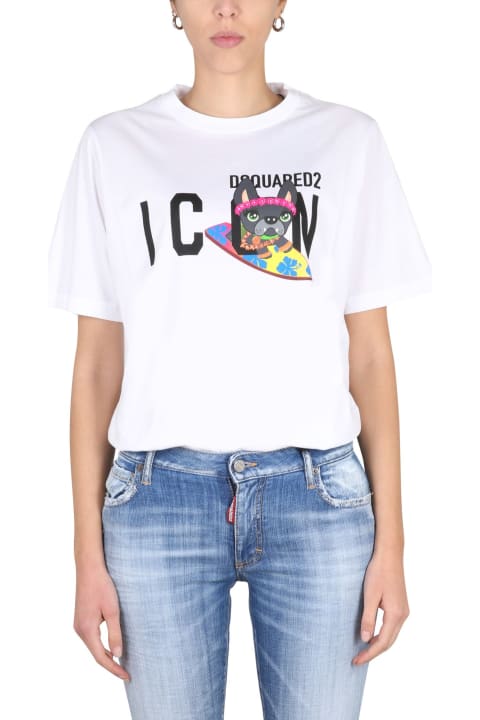 Dsquared2 Topwear for Women Dsquared2 T-shirt Icon Hildegard East