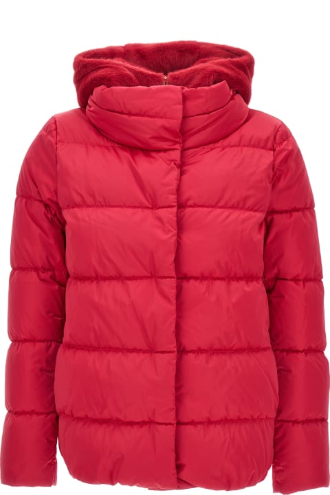 Homeware Herno Lady Faux Fur Satin Down Jacket