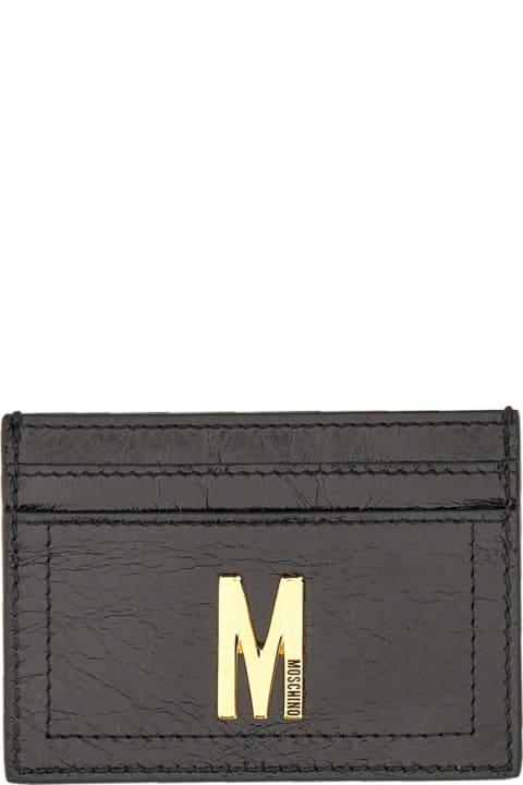 ウィメンズ Moschinoの財布 Moschino Card Holder With Gold Plaque