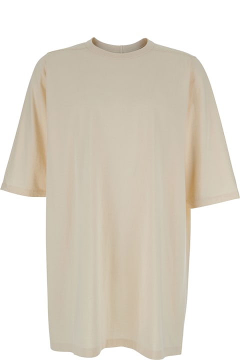 Homeware Rick Owens 
jumbo
 White Round Neck T-shirt In Cotton Man