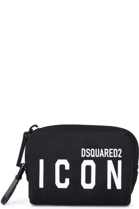 Dsquared2 Clutches for Women Dsquared2 Logo-printed Zipped Make-up Bag