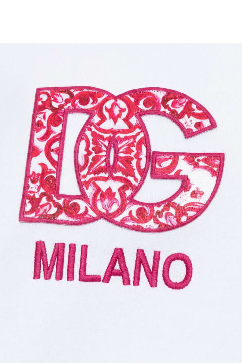 Dolce & Gabbana Clothing for Women Dolce & Gabbana Logo Embroidered Oversized Sweatshirt