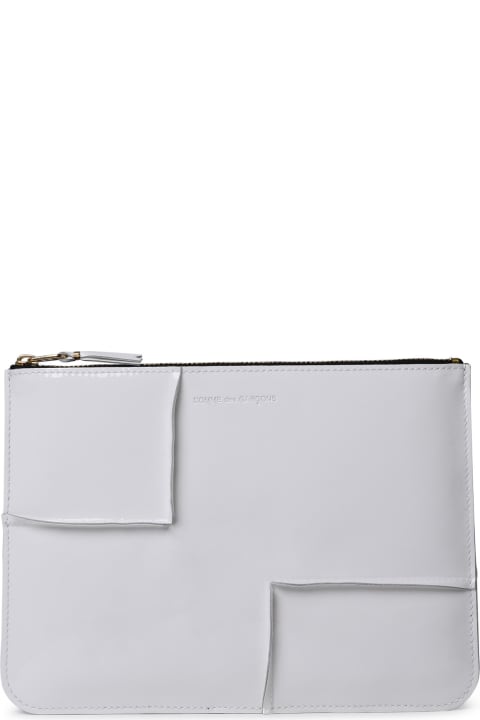 Comme des Garçons Wallet Women Comme des Garçons Wallet 'medley' White Leather Packet