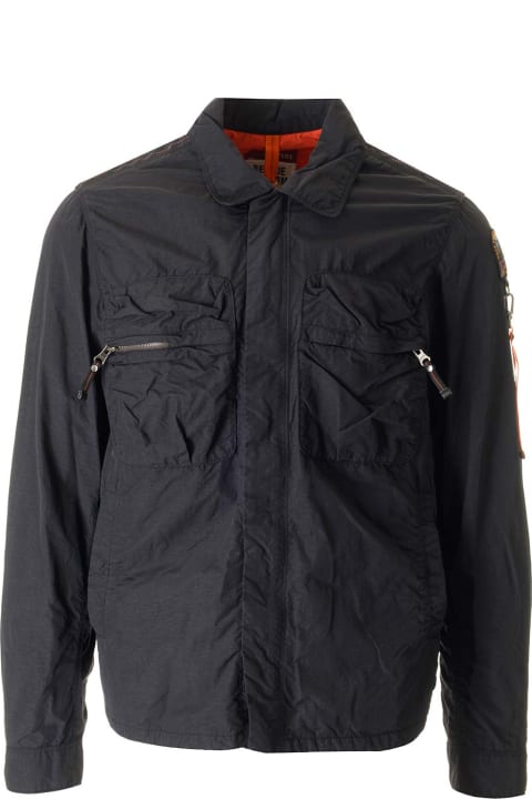 Parajumpers Coats & Jackets for Men Parajumpers Blue 'millard' Overshirt Jacket In Nylon