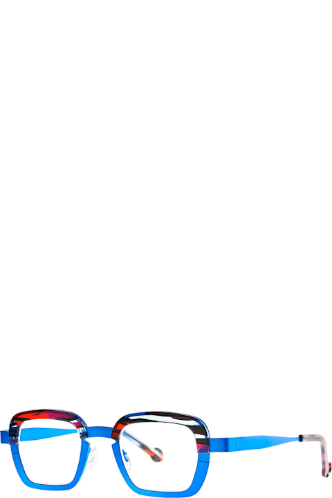 Theo Eyewear Eyewear for Women Theo Eyewear Parachute - 011 Electruc Blue / Red Ecail Glasses