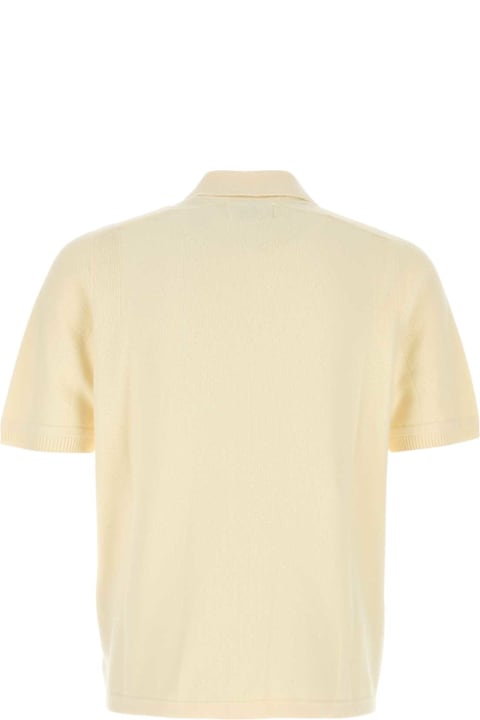 Stone Island Sweaters for Men Stone Island Cream Cotton Polo Shirt