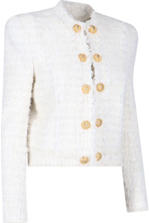 Sweaters for Women Balmain Button Detail Jacket