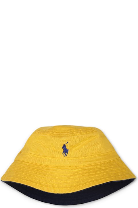 Ralph Lauren Accessories & Gifts for Baby Girls Ralph Lauren Reversible Blue Cloche For Baby Boy With Polo Bear