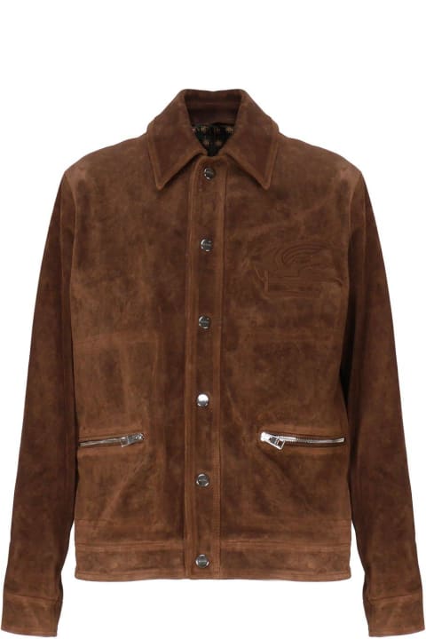 الملابس لـ القسم الرجالي Etro Pegaso Embroidered Shirt Jacket