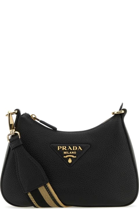 Prada Bags for Women Prada Black Leather Crossbody Bag