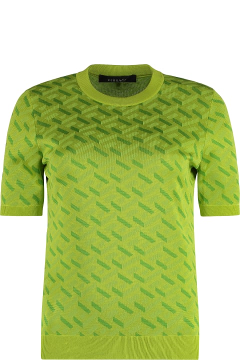 Homeware Versace Knitted Silk-blend T-shirt