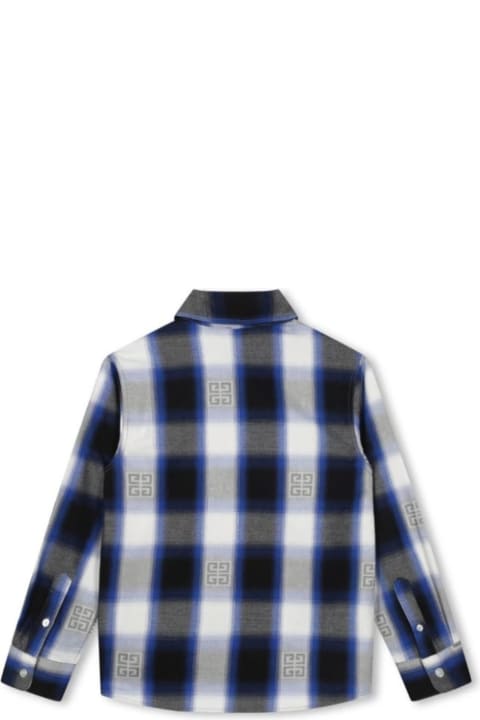 Givenchy Shirts for Boys Givenchy Multicolor Shirt With Check And 4g Motif In Cotton Boy