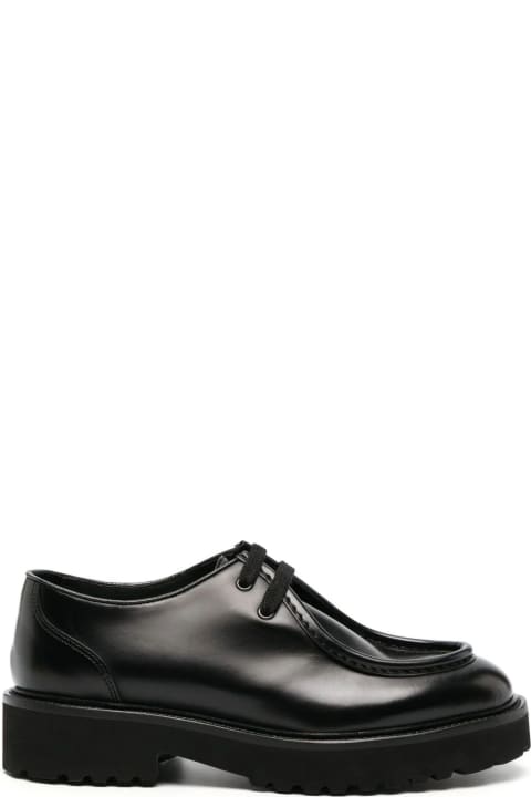 Doucal's Laced Shoes for Women Doucal's Black Calf Leather Loafers