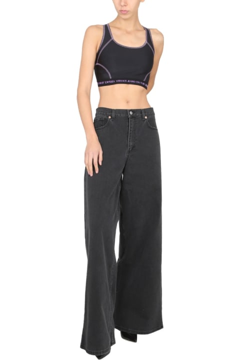 Homeware Versace Jeans Couture Crop Top With Logo Band