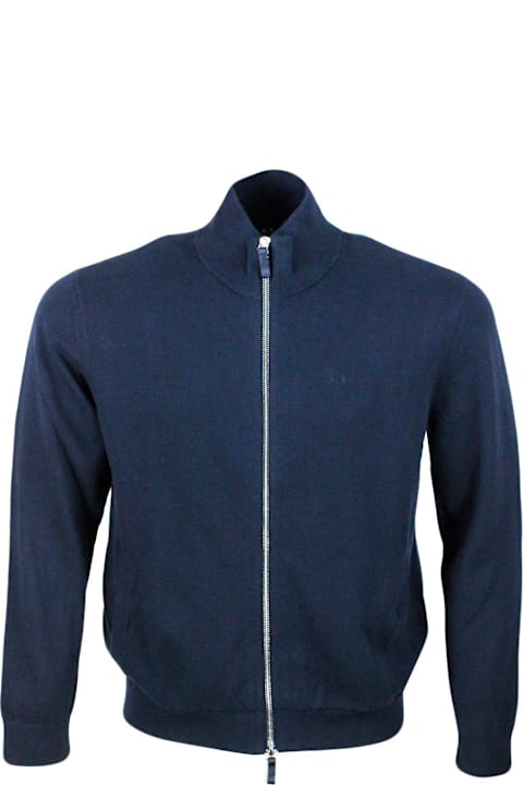 Armani Collezioni Coats & Jackets for Men Armani Collezioni Long-sleeved Zip-up Knitted Jacket