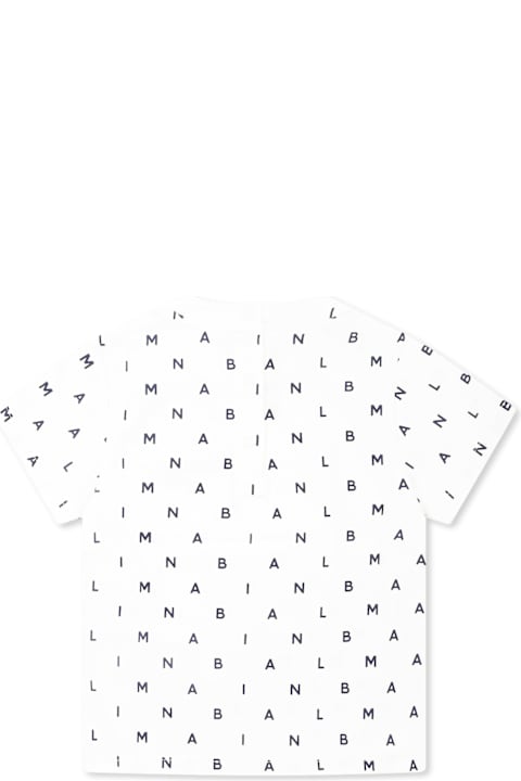 Balmain لـ Kids Balmain White T-shirt For Babykids With Logo