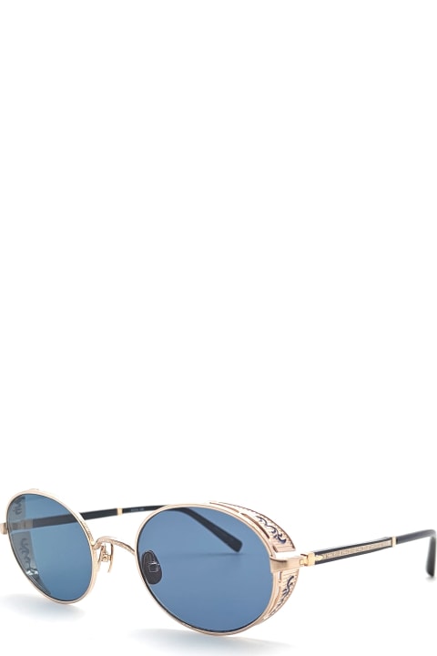 Matsuda Eyewear for Men Matsuda M3137 - Brushed Gold / Navy Sunglasses