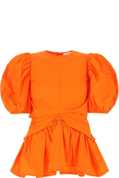 Fashion for Women Cecilie Bahnsen Orange Poplin Faith Top