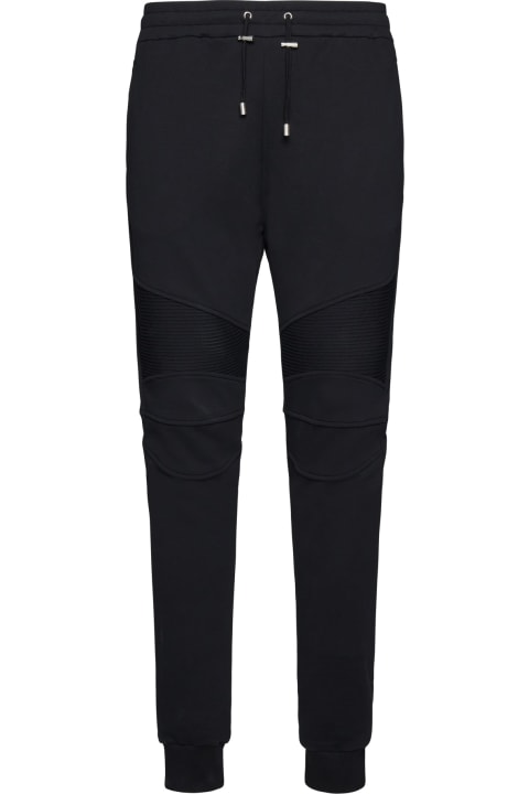 Fleeces & Tracksuits for Men Balmain Joggers With Drawstring In Cotton Man