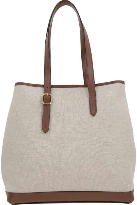 Bally Bags for Women Bally Logo Patch Striped Top Handle Bag