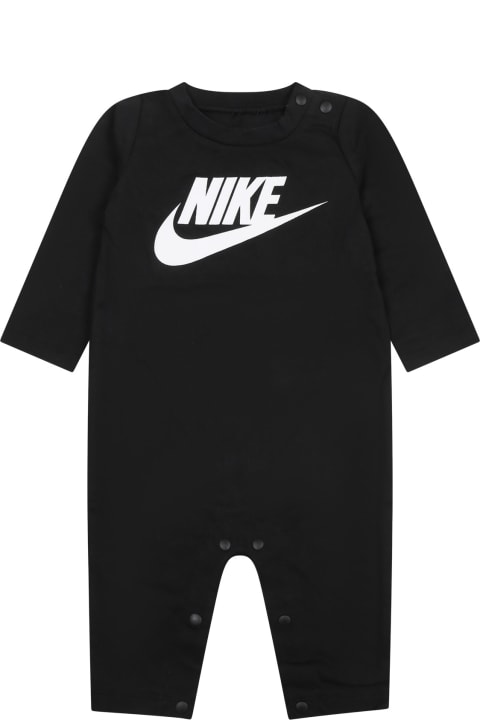 ベビーガールズ Nikeのボディスーツ＆セットアップ Nike Black Babygrow For Baby Boy With Swoosh