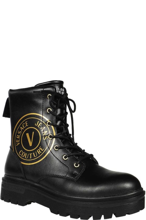 Boots for Men Versace Jeans Couture Leather Ankle Boots